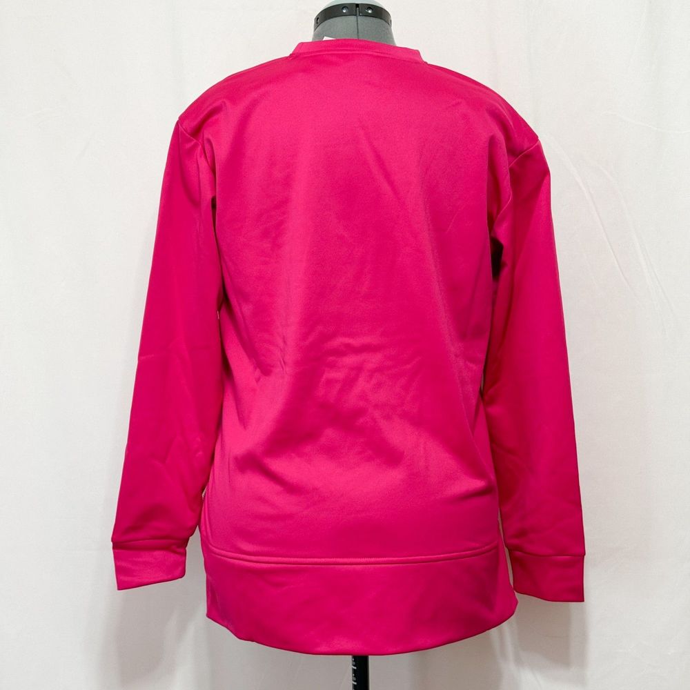 Adidas NWT Sz M Magenta Vivid Red Women's Aeroready Crew Neck Sweater - Picture 11 of 13
